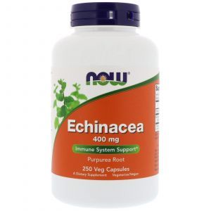 Эхинацея (Echinacea Purpurea), Now Foods, 400 мг, 250 капс