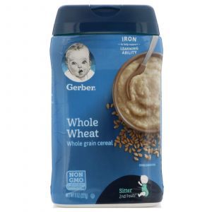 Манная каша, Whole Wheat Cereal, Gerber, 227 г