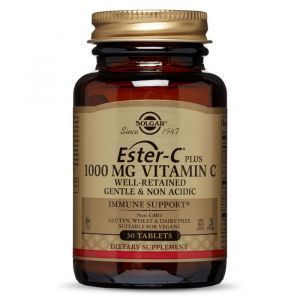 Эстер-С плюс, Ester-C Plus, Solgar, витамин С, 1000 мг, 30 таблеток 