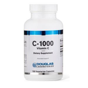 Витамин C, Vitamin C-1000, Douglas Laboratories, для поддержки кожи, кровеносных сосудов, сухожилий, суставных хрящей и костей, 1000 мг, 100 капсул