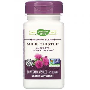 Расторопша (Milk Thistle), Nature's Way, стандартизированная, 60 капсул