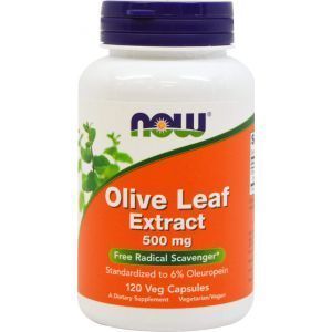 Листья оливы, Olive Leaf, Now Foods, экстракт, 500 мг, 120 кап.