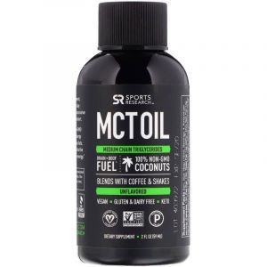 Масло MCT, MCT Oil, Sports Research, без вкуса, 59 мл
