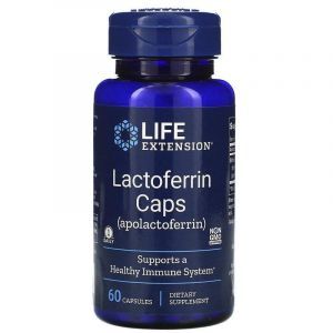  Лактоферрин, Lactoferrin, Life Extension, 60 капсул