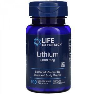 Lithium, Life Extension, 1000 mkq, 100 kapsul
