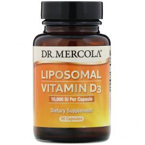 Витамин Д3 липосомальный, Liposomal Vitamin D3, Dr. Mercola, 10 000 МЕ, 90 капсул