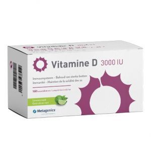 Витамин Д, Vitamin D, Metagenics, 3000 МЕ, вкус лайма, 168 жевательных таблеток