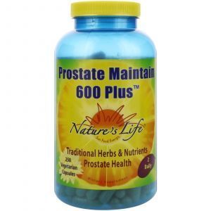 Поддержка простаты 600+, Prostate Maintain 600 Plus, Nature's Life, 250 вегетарианских капсул