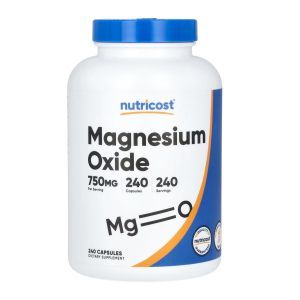 Магний оксид, Magnesium Oxide, Nutricost, 750 мг, 240 капсул