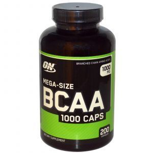 BCAA Mega, Mega-Size BCAA, Optimum Nutrition, 1000 mg, 200 Kapsul
