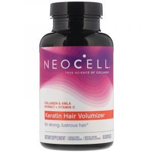 Коллаген и кератин, объем волос, Keratin Hair Volumizer, Neocell, 60 капсул