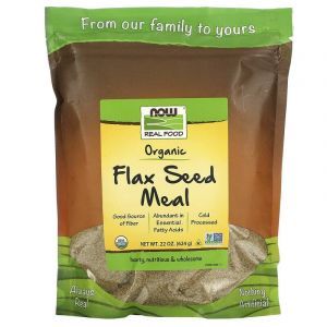 Льняное питание, Flax Seed Meal, Now Foods, органик, 624 г