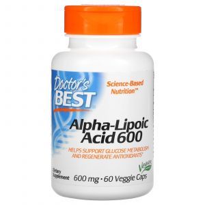 Альфа-липоевая кислота, Alpha-Lipoic Acid, Doctor's Best, 600 мг, 60 капсул