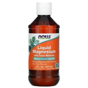 Магний, Magnesium, Now Foods, с концентрата микроэлементов, жидкий,  237 мл

