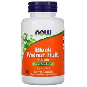 Черный орех (Black Walnut), Now Foods, 500 мг, 100 капс