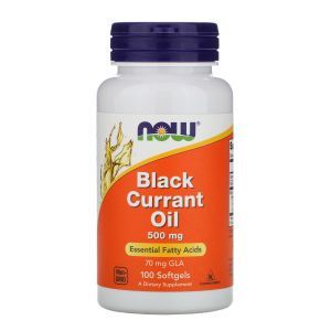 Масло семян черной смородины, Black Currant Oil, Now Foods, 500 мг, 100 кап