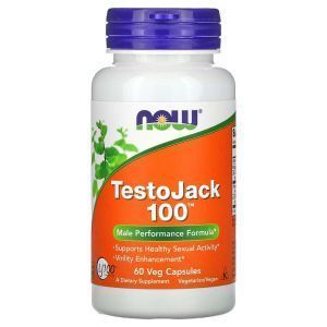Репродуктивное здоровье мужчин, TestoJack 100, Now Foods, 60 вегетарианских капсул
