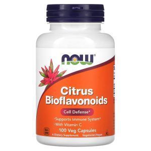 Цитрусовые биофлавоноиды с витамином С и рутином, Citrus Bioflavonoids, Now Foods, 700 мг, 100 капсул
