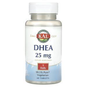 ДГЭА, DHEA, KAL, 25 мг, 60 таблеток