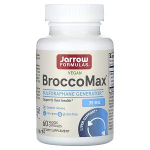 Брокколи экстракт, BroccoMax, Jarrow Formulas, активированный мирозиназой, 60 растительных капсул с отсроченным высвобождением