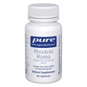Родиола розовая, Rhodiola Rosea, Pure Encapsulations, для умеренного случайного физического стресса и дискомфорта, 90 капсул