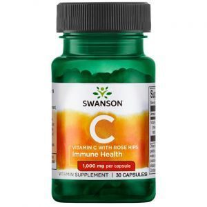 Витамин С с шиповником, Vitamin C with Rose Hips, Swanson, 1000 мг, 30 капсул
