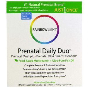 Витамины + Рыбий жир для беременных, Prenatal One plus Prenatal DHA Smart Essentials, Rainbow Light, 30 капсул + 30 таблеток (Default)