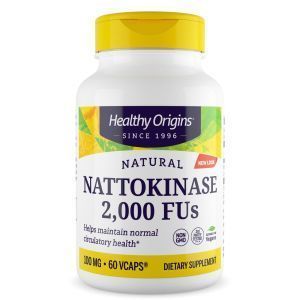 Наттокиназа, Nattokinase 2,000 FU's, Healthy Origins, 100 мг, 60 капсул