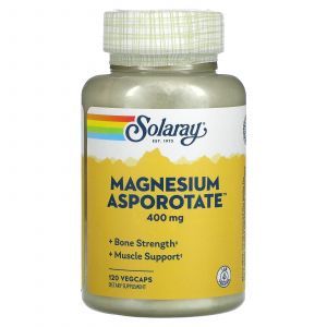 Магний аспартат, Magnesium Asporotate, Solaray, 120 капсул