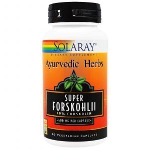 Форсколин, Super Forskohlii, Solaray, 400 мг, 60 капсул