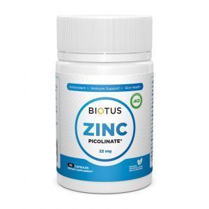 Цинк пиколинат, Zinc Picolinate, Biotus, 22 мг, 30 капсул